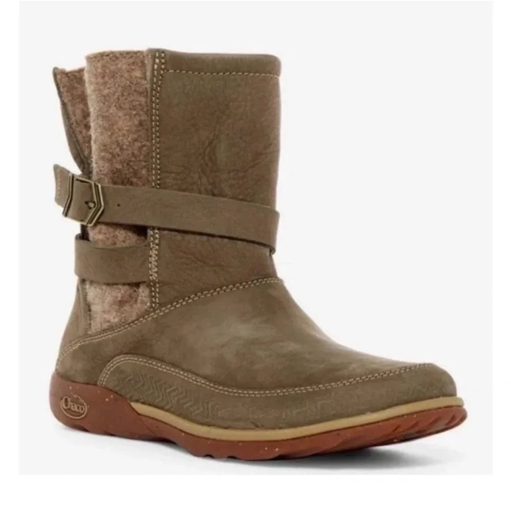 Chaco Hopi leather wool lined leather winter Boots sandstone 7.5